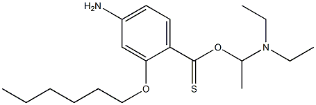 4-Amino-2-(hexyloxy)thiobenzoic acid O-[1-(diethylamino)ethyl] ester Struktur