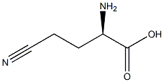 [R,(-)]-2-アミノ-4-シアノ酪酸 化学構造式