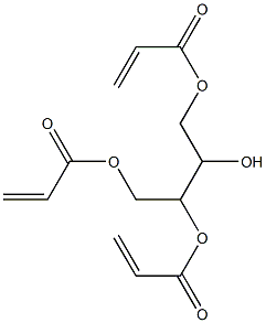 トリスアクリル酸3-ヒドロキシブタン-1,2,4-トリイル 化学構造式