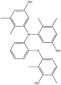 N,N-Bis(5-hydroxy-2,3-dimethylphenyl)-2-(3-hydroxy-2,4-dimethylphenoxy)benzenamine Structure