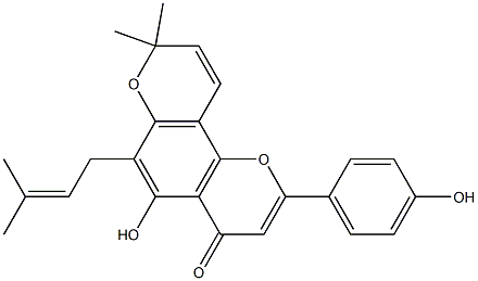 6-(4-Hydroxyphenyl)-9-hydroxy-10-(3-methyl-2-butenyl)-2,2-dimethyl-2H,8H-1,5-dioxaphenanthren-8-one|