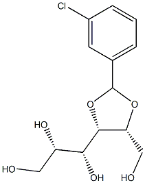 4-O,5-O-(3-Chlorobenzylidene)-D-glucitol Struktur