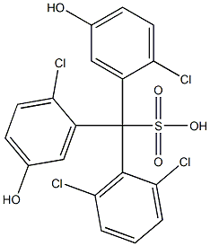 (2,6-Dichlorophenyl)bis(2-chloro-5-hydroxyphenyl)methanesulfonic acid Structure