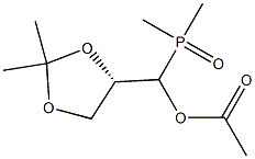 [(S)-(2,2-Dimethyl-1,3-dioxolan-4-yl)(acetoxy)methyl]dimethylphosphine oxide Struktur