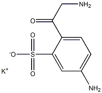 4-(Aminoacetyl)-1-aminobenzene-3-sulfonic acid potassium salt,,结构式