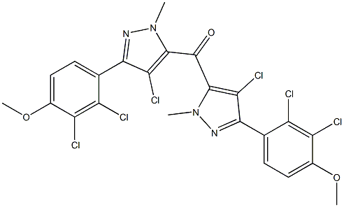 (2,3-Dichloro-4-methoxyphenyl)(4-chloro-2-methyl-2H-pyrazol-3-yl) ketone Structure
