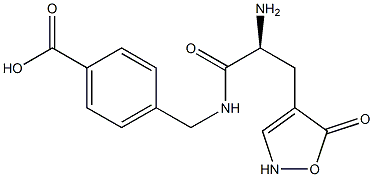 4-[[[(S)-2-Amino-3-[(2,5-dihydro-5-oxoisoxazol)-4-yl]propanoyl]amino]methyl]benzoic acid,,结构式