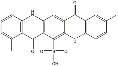 5,7,12,14-Tetrahydro-2,8-dimethyl-7,14-dioxoquino[2,3-b]acridine-6-sulfonic acid Structure