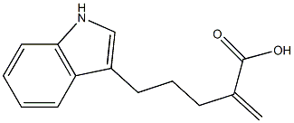 2-メチレン-5-(1H-インドール-3-イル)ペンタン酸 化学構造式