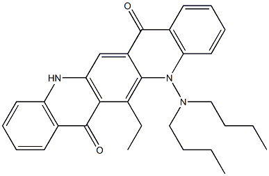 5-(Dibutylamino)-6-ethyl-5,12-dihydroquino[2,3-b]acridine-7,14-dione Structure