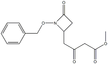 1-(ベンジルオキシ)-4-(4-メトキシ-2,4-ジオキソブチル)アゼチジン-2-オン 化学構造式