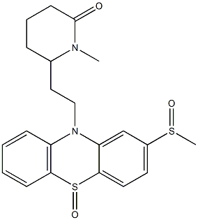 2-(メチルスルフィニル)-10-[2-(1-メチル-6-オキソ-2-ピペリジニル)エチル]-10H-フェノチアジン5-オキシド 化学構造式