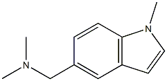 5-ジメチルアミノメチル-1-メチル-1H-インドール 化学構造式