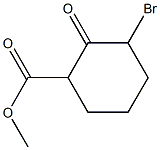 3-ブロモ-2-オキソシクロヘキサンカルボン酸メチル 化学構造式