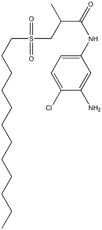 N-(3-Amino-4-chlorophenyl)-3-dodecylsulfonyl-2-methylpropionamide|