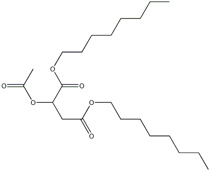 2-Acetyloxybutanedioic acid dioctyl ester Struktur
