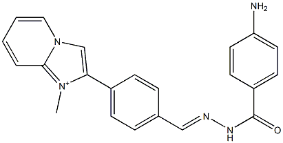 2-[4-[2-(4-Aminobenzoyl)hydrazonomethyl]phenyl]-1-methylimidazo[1,2-a]pyridin-1-ium|