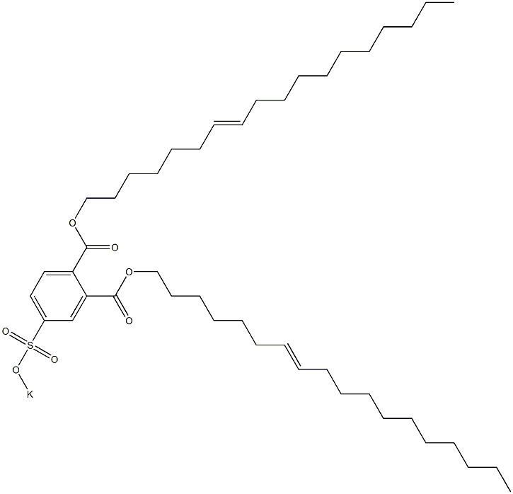 4-(Potassiosulfo)phthalic acid di(7-octadecenyl) ester Struktur