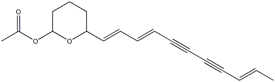 2-Acetoxy-6-[(1E,3E,9E)-1,3,9-undecatriene-5,7-diynyl]tetrahydro-2H-pyran Struktur