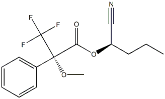 (S)-3,3,3-Trifluoro-2-methoxy-2-phenylpropanoic acid (R)-1-cyanobutyl ester Struktur