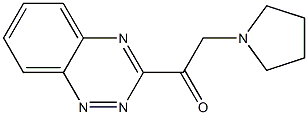 1-ピロリジニル-2-(1,2,4-ベンゾトリアジン-3-イル)エタノン 化学構造式