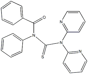 3,3-Di(2-pyridyl)-1-benzoyl-1-phenylthiourea,,结构式