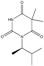 5,5-Dimethyl-1-[(R)-1,2-dimethylpropyl]barbituric acid,,结构式