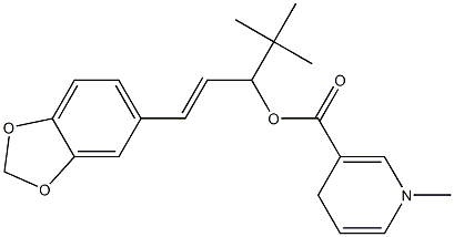 1-Methyl-1,4-dihydro-3-pyridinecarboxylic acid (E)-1-(3,4-methylenedioxyphenyl)-4,4-dimethyl-1-penten-3-yl ester