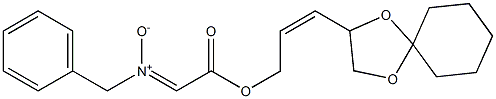 N-Benzyl[(Z)-3-(1,4-dioxaspiro[4.5]decan-2-yl)-2-propenyloxycarbonyl]methanimine N-oxide Struktur
