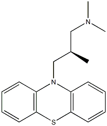 (+)-10-[(R)-3-(Dimethylamino)-2-methylpropyl]-10H-phenothiazine,,结构式