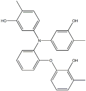 N,N-Bis(3-hydroxy-4-methylphenyl)-2-(2-hydroxy-3-methylphenoxy)benzenamine Structure