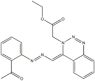 (4Z)-3,4-Dihydro-4-[(2-acetylphenylazo)methylene]-1,2,3-benzotriazine-3-acetic acid ethyl ester|