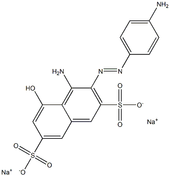 4-Amino-3-(p-aminophenylazo)-5-hydroxy-2,7-naphthalenedisulfonic acid disodium salt