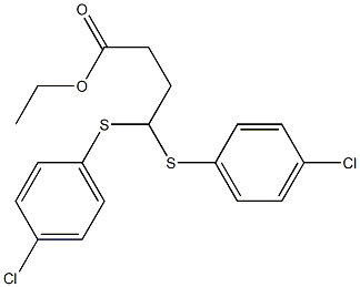 4,4-Bis[(4-chlorophenyl)thio]butyric acid ethyl ester,,结构式