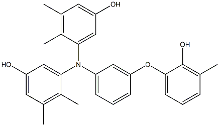 N,N-Bis(5-hydroxy-2,3-dimethylphenyl)-3-(2-hydroxy-3-methylphenoxy)benzenamine Structure