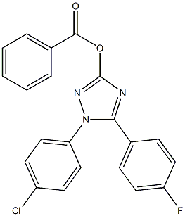 1-(4-Chlorophenyl)-5-(4-fluorophenyl)-1H-1,2,4-triazol-3-ol benzoate Struktur