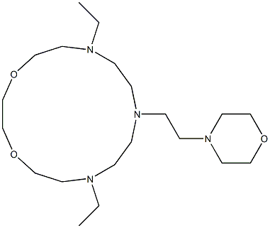 7,13-Diethyl-10-(2-morpholinoethyl)-1,4-dioxa-7,10,13-triazacyclopentadecane,,结构式