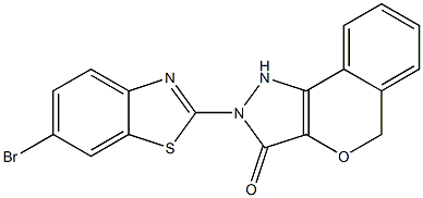 1,5-Dihydro-2-(6-bromobenzothiazol-2-yl)[2]benzopyrano[4,3-c]pyrazol-3(2H)-one