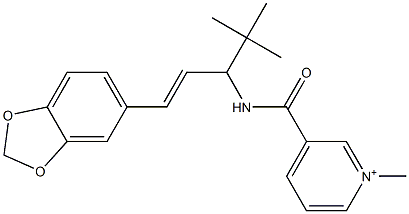  3-[[[(E)-1-(3,4-Methylenedioxyphenyl)-4,4-dimethyl-1-penten-3-yl]amino]carbonyl]-1-methylpyridinium