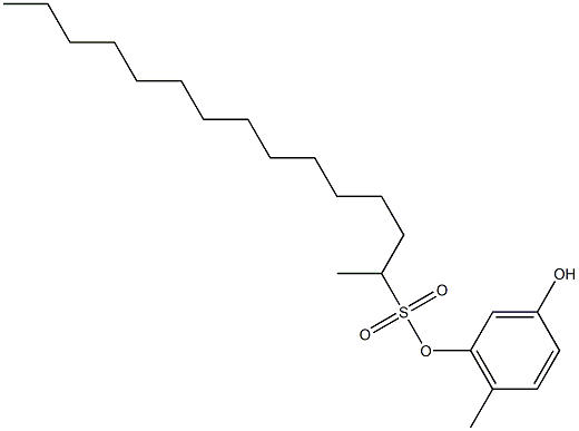 2-Pentadecanesulfonic acid 3-hydroxy-6-methylphenyl ester Structure