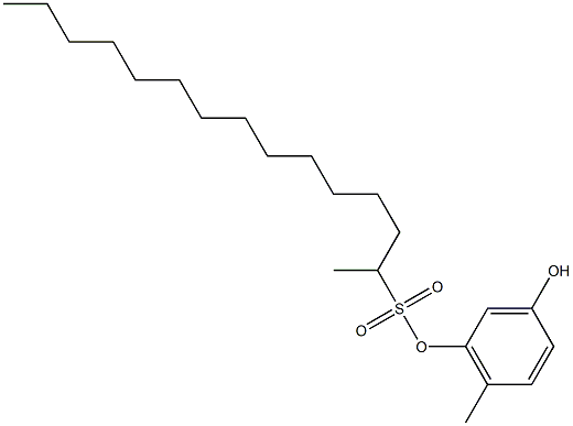 2-Pentadecanesulfonic acid 3-hydroxy-6-methylphenyl ester,,结构式