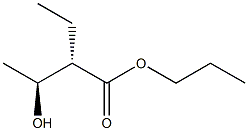 (2S,3S)-2-Ethyl-3-hydroxybutyric acid propyl ester,,结构式