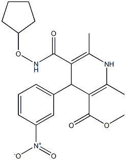 2,6-Dimethyl-4-(3-nitrophenyl)-5-[[(cyclopentyloxy)amino]carbonyl]-1,4-dihydropyridine-3-carboxylic acid methyl ester