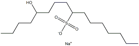 12-Hydroxyhexadecane-8-sulfonic acid sodium salt Structure