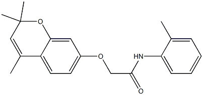 2-[[2,2-Dimethyl-4-methyl-2H-1-benzopyran-7-yl]oxy]-2'-methylacetanilide,,结构式