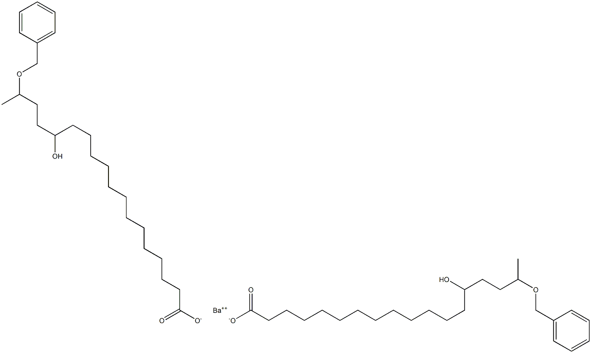 Bis(17-benzyloxy-14-hydroxystearic acid)barium salt Structure