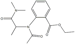 2-[N-Acetyl-N-[1-(dimethylcarbamoyl)ethyl]amino]benzoic acid ethyl ester Struktur