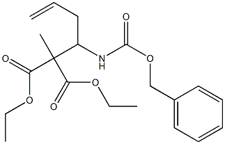 2-Methyl-2-[1-[(benzyloxycarbonyl)amino]-3-butenyl]malonic acid diethyl ester Struktur