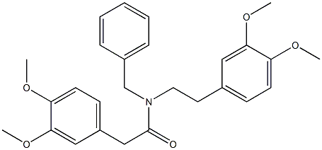 N-[2-(3,4-Dimethoxyphenyl)ethyl]-N-(benzyl)-2-(3,4-dimethoxyphenyl)acetamide Structure