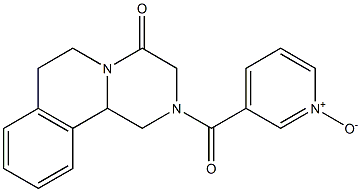 3-[[[1,2,3,6,7,11b-Hexahydro-4-oxo-4H-pyrazino[2,1-a]isoquinolin]-2-yl]carbonyl]pyridine 1-oxide Structure